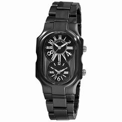 Philip Stein Watches : 2CB-MB-CB Quartz Black Dial Ceramic Women Watch