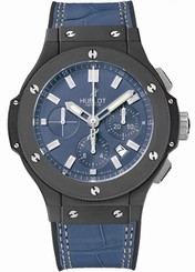 Hublot Watches : 301.CI.5190.GR Automatic Chronograph Date Ceramic Case Blue Denim Strap Men Watch