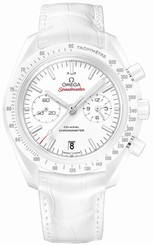 Omega Watches : 311.93.44.51.04.002 Co-Axial Chronometer Chronograph Date Ceramic Case White Leather Men Watch