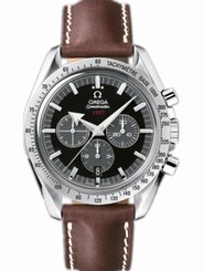 Omega Watches : 321.12.42.50.01.001 42mm Automatic Broad Arrow Black Dial Stainless Steel Case With Brown Leather Strap Men Watch