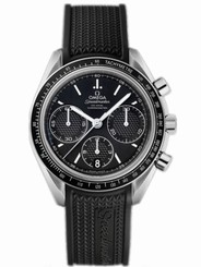 Omega Watches : 326.32.40.50.01.001 40mm Automatic Chronometer Racing Black Dial Stainless Steel Case With Black Rubber Strap Men Watch