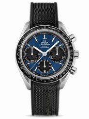 Omega Watches : 326.32.40.50.03.001 40mm Automatic Chronometer Racing Blue Dial Stainless Steel Case With Black Rubber Strap Men Watch