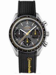Fake AAA Omega Watches : 326.32.40.50.06.001 40mm Automatic Chronometer Racing Gray Dial Stainless Steel Case With Black Rubber Strap Men Watch Watch