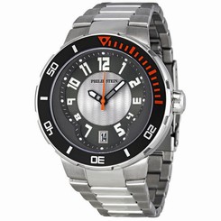 Philip Stein Watches : 34-BGR-SS Quartz Analog Date Stainless Steel Men Watch