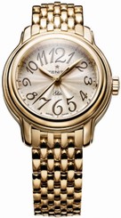 Zenith Watches : 35.1220.67/41.M1220 Automatic Beige With Arabic Numeral Guilloche Dial Polished 18kt Yellow Gold Band Women Watch