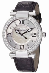 Chopard Watches : 388531-3002 Automatic Mother of Pearl Date Dial Diamond Bezel Leather Women Watch