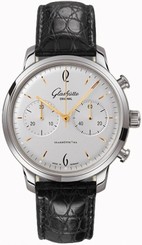 Glashutte Original Watches : 39-34-03-22-04 Automatic Stainless Steel Silver Dial Alligator/crocodile Leather Black Band Men Watch