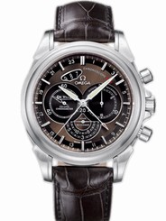 Omega Watches : 422.13.44.52.13.001 44mm Automatic Co-Axial Chronoscope Black Dial Stainless Steel Case With Brown Leather Strap Men Watch