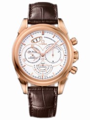 Omega Watches : 422.53.41.50.04.001 41mm Automatic Co-Axial Chronoscope White Dial Rose Gold Case With Brown Leather Strap Men Watch