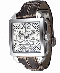 Omega Watches : 423.13.37.50.02.001 37mm Automatic X2 Co-Axial Chronograph White Dial Stainless Steel Case With Brown Leather Strap Men Watch