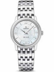 Omega Watches : 424.10.27.60.05.001 27.4mm Prestige Quartz White Mother Of Pearl Dial Stainless Steel Case With Stainless Steel Bracelet Women Watch