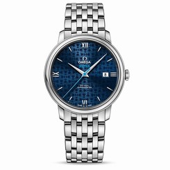 Omega Watches : 424.10.40.20.03.003 Blue Teddy Bear Pattern Dial Fixed Stainless Steel Band Men Watch