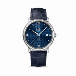 Omega Watches : 424.13.40.20.03.003 Co-Axial Chronometer Date Blue Leather Men Watch