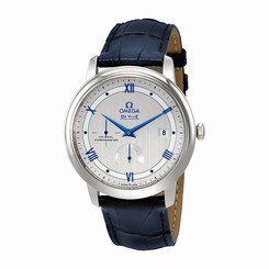 Omega Watches : 424.13.40.21.02.003 Co-Axial Chronometer Date Blue Leather Men Watch