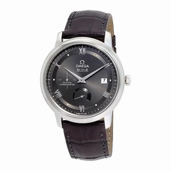 Omega Watches : 424.13.40.21.06.001 Co-Axial Chronometer Date Grey Leather Men Watch