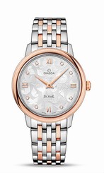 Omega Watches : 424.20.33.60.52.001 Quartz Diamond Dial 18k Rose Gold Bezel Women Watch