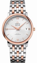Omega Watches : 424.20.37.20.02.002 Quartz Date Stainless Steel and Rose Gold Men Watch