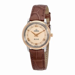 Omega Watches : 424.23.27.60.09.001 Ivory Beige Dial Fixed 18kt Red Gold Band Men Watch