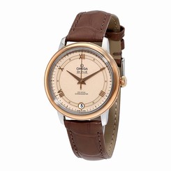 Omega Watches : 424.23.33.20.09.001 Ivory Beige Dial Fixed 18kt Red Gold Band Men Watch