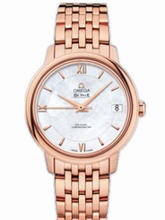 Omega Watches : 424.50.33.20.05.002 32.7mm Prestige Co-Axial White Mother Of Pearl Dial Rose Gold Case With Rose Gold Bracelet Women Watch