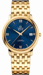 Omega Watches : 424.50.37.20.03.001 Automatic Chronometer Blue Dial Date 18k Yellow Gold Men Watch