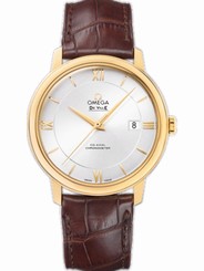 Omega Watches : 424.53.40.20.02.002 39.5mm Prestige Co-Axial Silver Dial Yellow Gold Case With Brown Leather Strap Men Watch