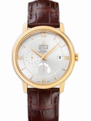 Omega Watches : 424.53.40.21.02.002 39.5mm Prestige Power Reserve Co-Axial Silver Dial Yellow Gold Case With Brown Leather Strap Men Watch