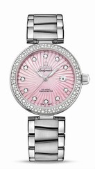 Omega Watches : 425.35.34.20.57.001 Automatic Pink Mother of Pearl Diamond Dial Diamond Bezel Stainless Steel Women Watch