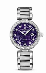 Omega Watches : 425.35.34.20.60.001 Automatic Diamond Indexes Date Dial Diamond Bezel Stainless Steel Women Watch