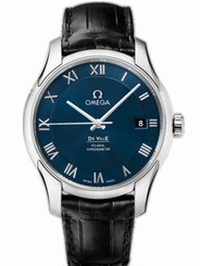 Omega Watches : 431.13.41.21.03.001 41mm Automatic Co-Axial Chronometer Blue Dial Stainless Steel Case With Black Leather Strap Men Watch