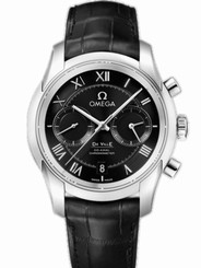 Omega Watches : 431.13.42.51.01.001 42mm Co-Axial Chronograph Black Dial Stainless Steel Case With Black Leather Strap Men Watch