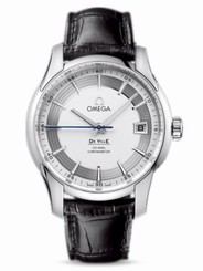 Omega Watches : 431.33.41.21.02.001 41mm Automatic Hour Vision Silver Dial Stainless Steel Case With Black Leather Strap Men Watch