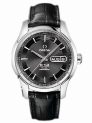 Omega Watches : 431.33.41.22.06.001 41mm Automatic Hour Vision Annual Calendar Gray Stainless Steel Case With Black Leather Strap Men Watch
