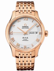 Omega Watches : 431.50.41.22.02.001 41mm Automatic Annual Calendar Silver Dial Rose Gold Case With Rose Gold Bracelet Men Watch