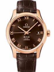 Omega Watches : 431.53.41.21.13.001 41mm Automatic Co-Axial Chronometer Brown Dial Rose Gold Case With Brown Leather Strap Men Watch