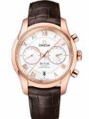 Omega Watches : 431.53.42.51.02.001 42mm Automatic Co-Axial Chronograph ilver Dial Rose Gold Case With Brown Leather Strap Men Watch
