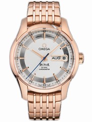 Omega Watches : 431.60.41.22.02.001 41mm Automatic Hour Vision Annual Calendar Silver Dial Rose Gold Case With Rose Gold Bracelet Men Watch