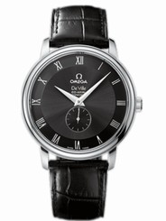 Omega Watches : 4813.50.01 39mm Prestige Small Seconds Black Dial Stainless Steel Case With Black Leather Strap Men Watch
