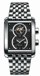 Raymond Weil Watches : 4888-ST-20001 Automatic Two Time Zones Black Dial With Rectangular Stainless Steel Case Men Watch