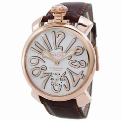 GaGa Milano Watches : 5011.8.BROR Power reserve Skeleton Back Men Watch