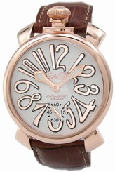 GaGa Milano Watches : 5011.8.LBR Power reserve Skeleton Back Men Watch