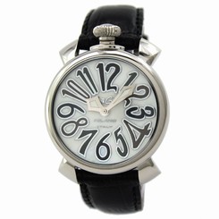 GaGa Milano Watches : 5020.5.BK_LEATHER Mineral Crystal Quartz Unisex Watch