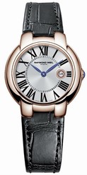 Raymond Weil Watches : 5229-PC5-00659 Quartz Date Roman Numeral Dial Black Leather Women Watch
