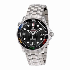 Omega Watches : 522.30.41.20.01.001 Black Dial Uni-directional Rotating Stainless Steel Band Men Watch