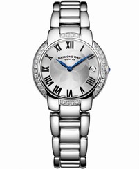 Raymond Weil Watches : 5235-STS-01659 Quartz Roman Numerals Dial Date Diamond Bezel Stainless Steel Women Watch
