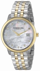 Raymond Weil Watches : 5388-STP-97081 Mother Of Pearl Dial Gold Tone Band Women Watch