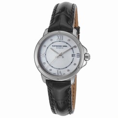 Raymond Weil Watches : 5391-L1-00995 Quartz White Diamond Dial Indices Black Leather Women Watch