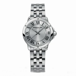 Raymond Weil Watches : 5391-ST-00659 Quartz Date Roman Numeral Silver Dial Stainless Steel Women Watch