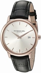 Raymond Weil Watches : 5488-PC5-65001 Silver Dial Rose Gold Band Men Watch