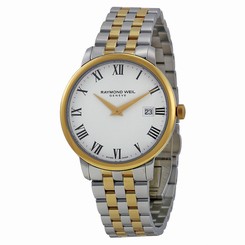 Raymond Weil Watches : 5488-STP-00300 Quartz Roman Numerals Dial Date Two Tone Stainless Steel Men Watch